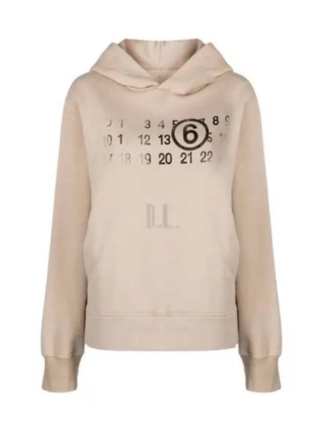 Woman's Logo Print Hoodie Top Beige - MAISON MARGIELA - BALAAN 2