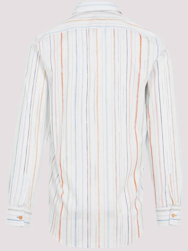 24FW Paul Smith Long Sleeve Shirt M1R901U N02391 01 WHITE - PAUL SMITH - BALAAN 3