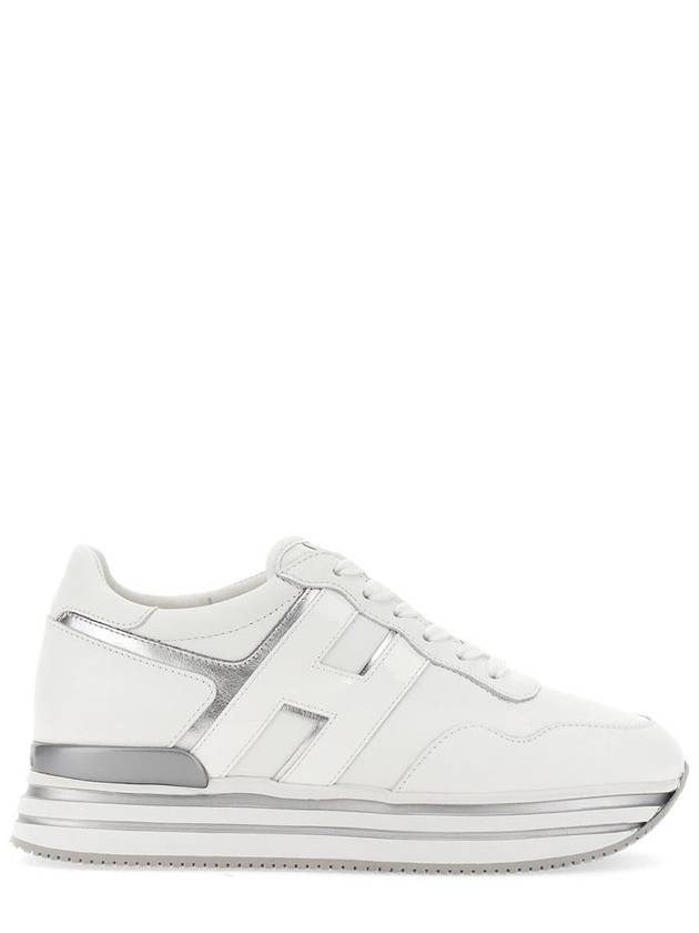 H logo platform low-top sneakers white silver - HOGAN - BALAAN 4