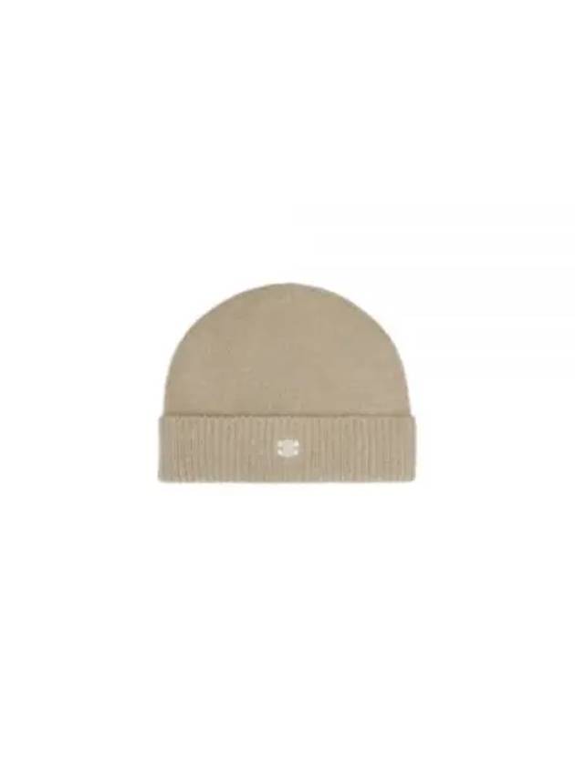 Triomphe Logo Beanie Beige - CELINE - BALAAN 2