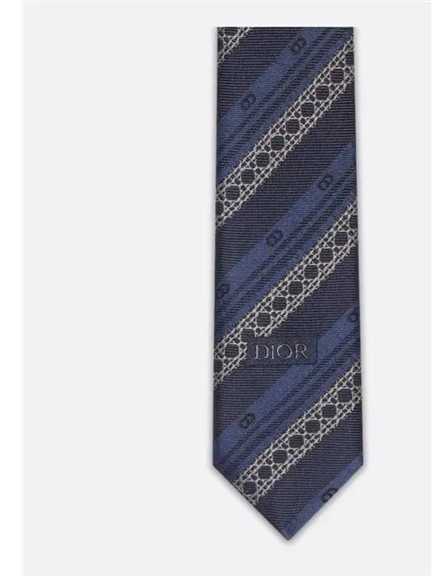 Stripe Cannage Tie Navy Blue - DIOR - BALAAN 3