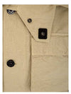 Men's Logo Patch Pocket Detail Jacket Beige - STONE ISLAND - BALAAN 5