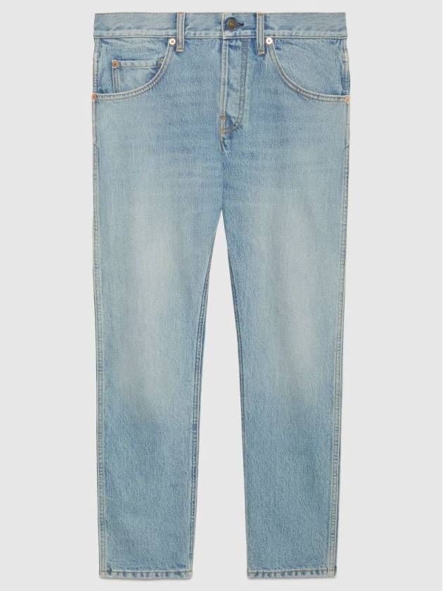 Horsebits Cotton Jeans Blue - GUCCI - BALAAN 3