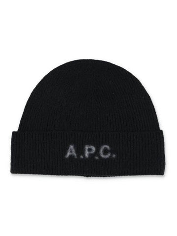 Harry Logo Print Wool Beanie Black - A.P.C. - BALAAN 1