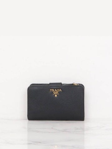 Saffiano Metal Logo Medium Wallet 1ML225 QHH F0002 - PRADA - BALAAN 1