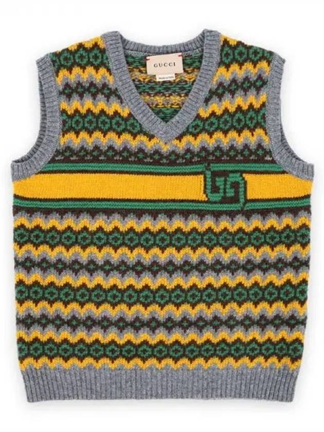 Kids Knit Vest 738313 XKDAO 1121 MULTICOLOR - GUCCI - BALAAN 2