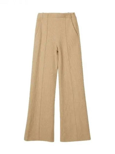 Chloe Beige Textured Wool Pants 271418 - CHLOE - BALAAN 1