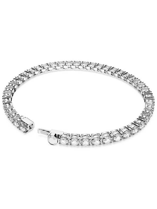 Matrix Tennis Rhodium Plated Bracelet White - SWAROVSKI - BALAAN 4