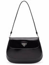 Cleo Brushed Flap Shoulder Bag Black - PRADA - BALAAN 2