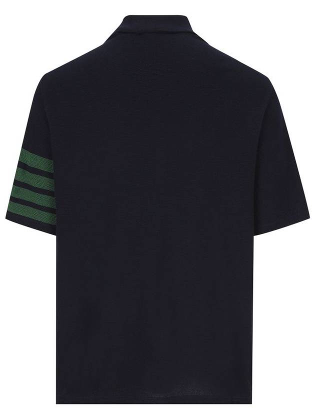 4-Bar Stripe Polo Shirt Navy - THOM BROWNE - BALAAN 3