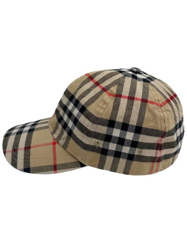 Check Cotton Ball Cap Beige - BURBERRY - BALAAN 3