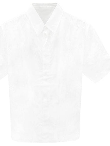 013C503A4743 C080 Oblique Embroidery Jacquard Short Sleeve Shirt White Men s TJ - DIOR - BALAAN 1