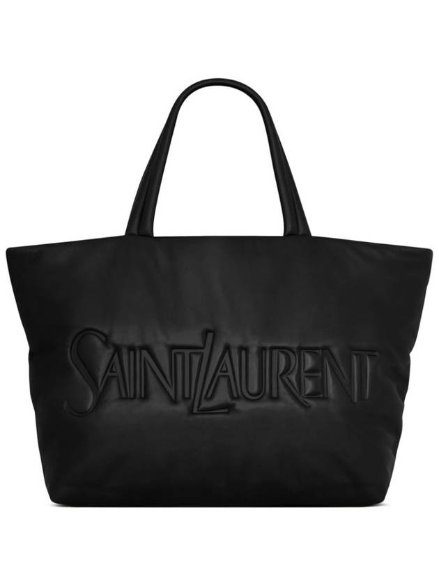 Logo Nappa Lambskin Tote Bag Black - SAINT LAURENT - BALAAN 2