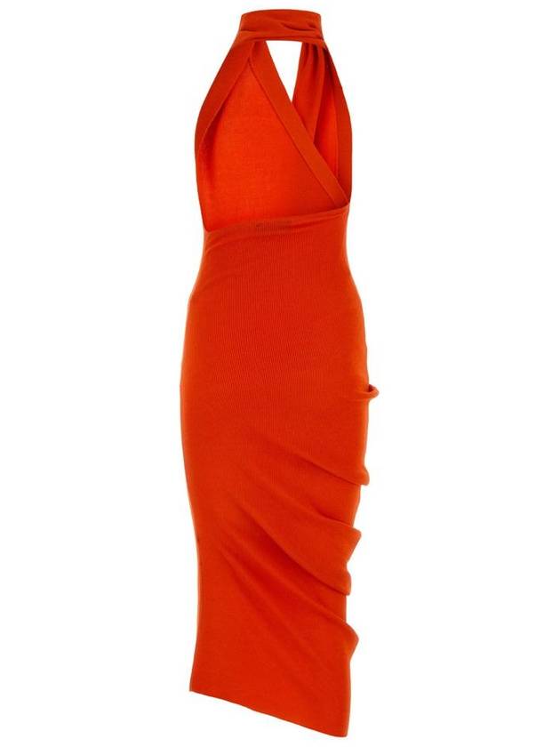 midi dress FZDC27ARV4F0QG5 P24 ORANGE - FENDI - BALAAN 3