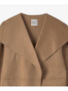 Signature Wool Cashmere Single Coat Camel - TOTEME - BALAAN 4