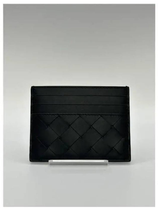 Intrecciato Leather Card Wallet Black - BOTTEGA VENETA - BALAAN 2