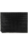 Intrecciato Clutch Bag Black - BOTTEGA VENETA - BALAAN 2