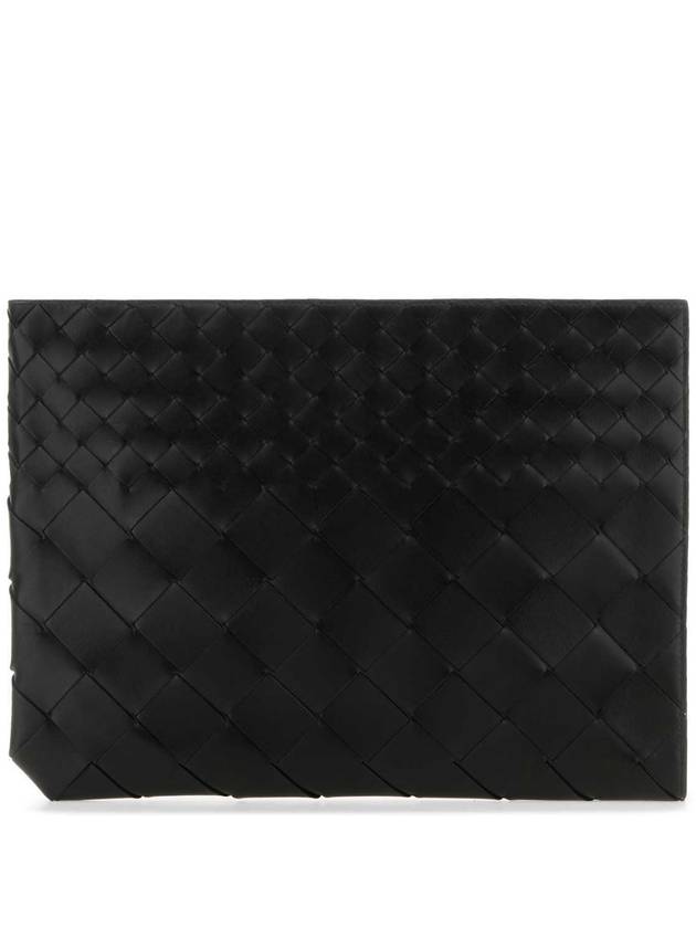 Intrecciato Clutch Bag Black - BOTTEGA VENETA - BALAAN 2