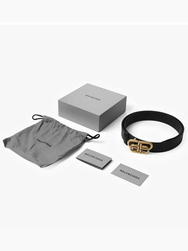 BB Logo Leather Belt Black - BALENCIAGA - BALAAN 5