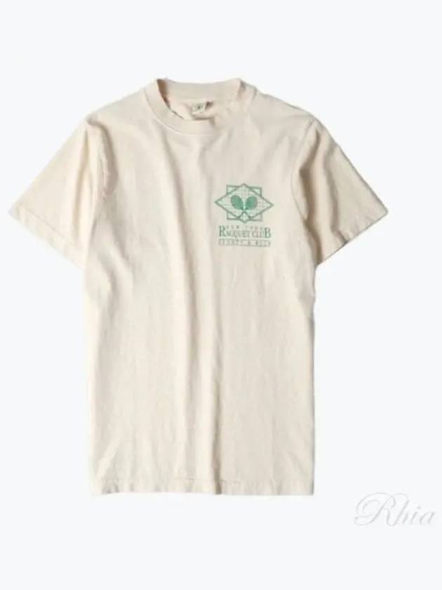 Racquet Club Short Sleeve T Shirt Top NY CREAM VERDE - SPORTY & RICH - BALAAN 1