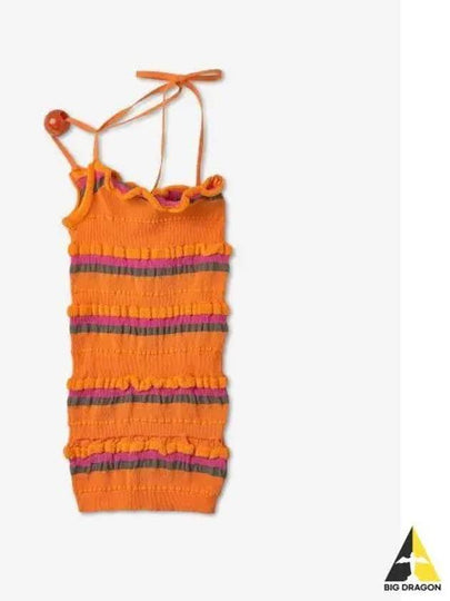 Striped One Shoulder Knit Top Orange - JACQUEMUS - BALAAN 2