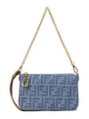 Baguette Pouch Bag Blue - FENDI - BALAAN 2