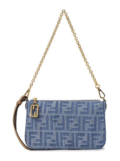 Baguette Pouch Bag Blue - FENDI - BALAAN 2