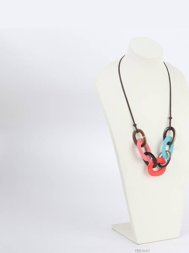 Caramba Necklace Lagoon Coral Flamingo 72584 - HERMES - BALAAN 3