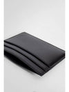 YLS Minimal Silver Tone Logo Monogram Smooth Leather Card Holder Black - SAINT LAURENT - BALAAN 4