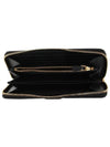 Saffiano Triangle Logo Long Wallet Black - PRADA - BALAAN 7