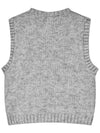 Cat jacquard vest Melange gray - THE GREEN LAB - BALAAN 9