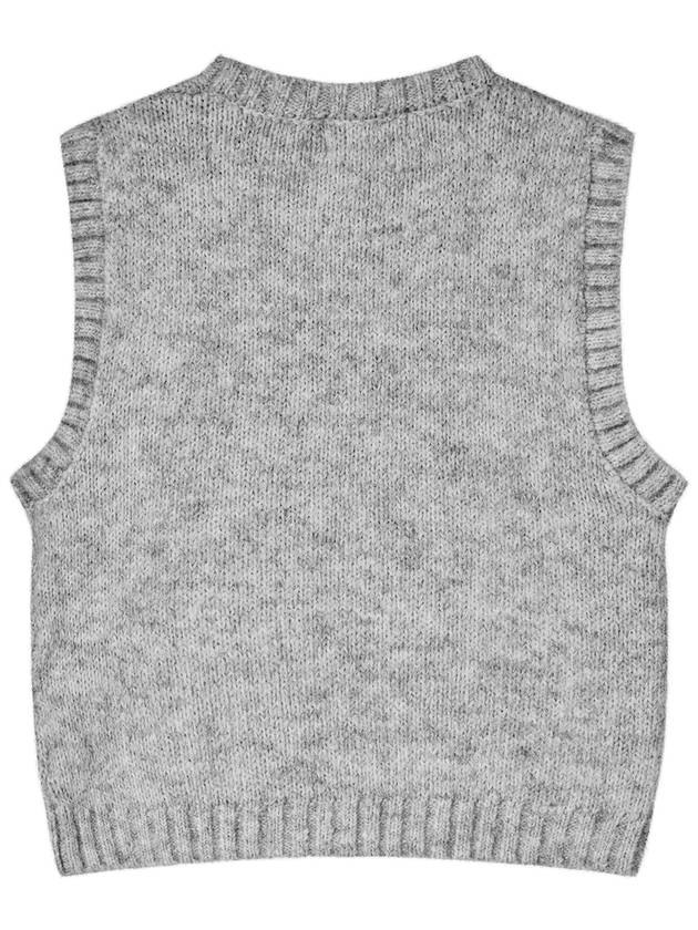 Cat jacquard vest Melange gray - THE GREEN LAB - BALAAN 9