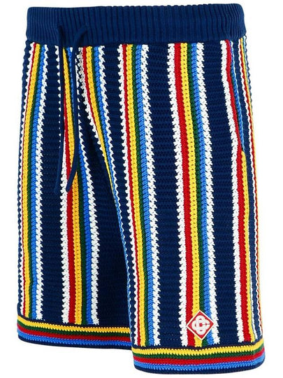 Casablanca 'Crochet' Multicolor Viscose Bermuda Shorts - CASABLANCA - BALAAN 2