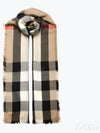 Lightweight Check Cashmere Scarf Beige - BURBERRY - BALAAN 2