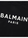 Logo Print Cotton Cropped Short Sleeve T-shirt Black - BALMAIN - BALAAN 7