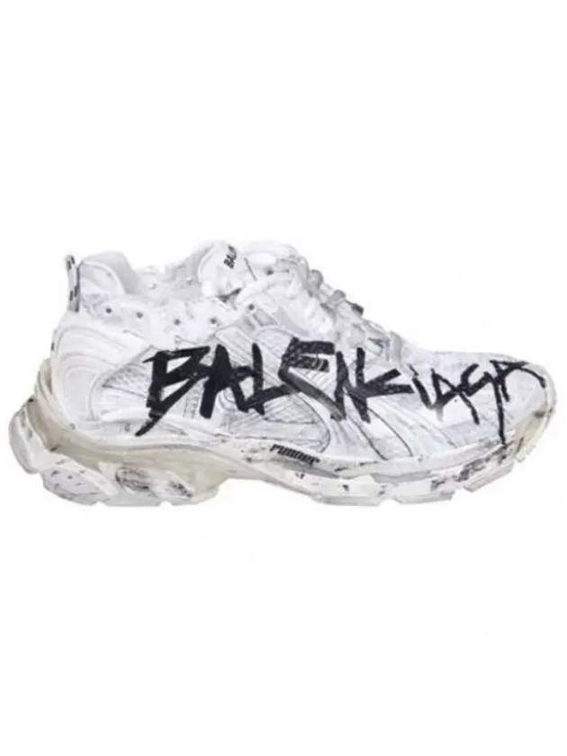 Runner Graffiti Low Top Sneakers White - BALENCIAGA - BALAAN 2