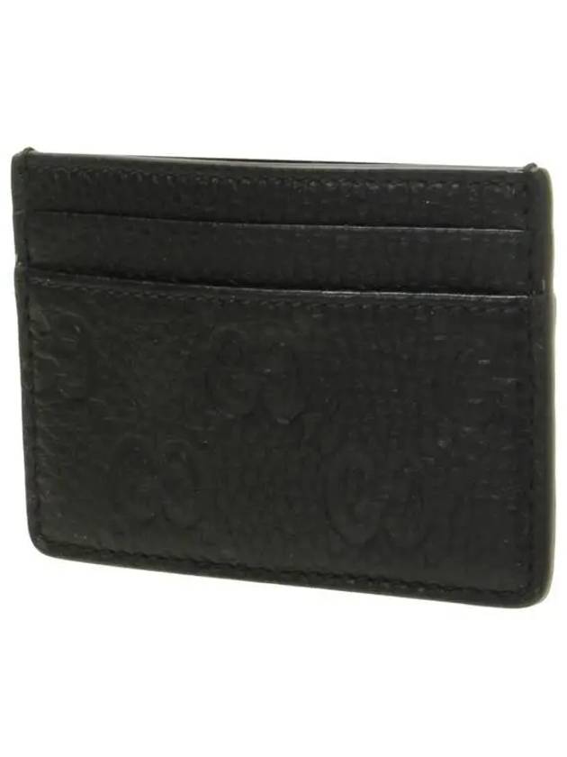 GG Emblem Leather Card Wallet Black - GUCCI - BALAAN 3