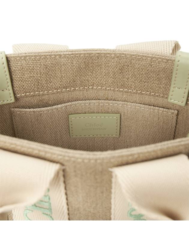 Woody Mini Tote Bag Green Beige - CHLOE - BALAAN 8