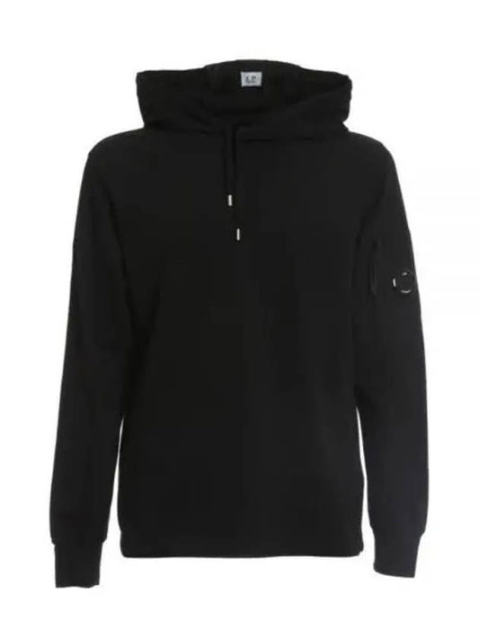 Men's Light Fleece Lens Wappen Hoodie Black - CP COMPANY - BALAAN 2