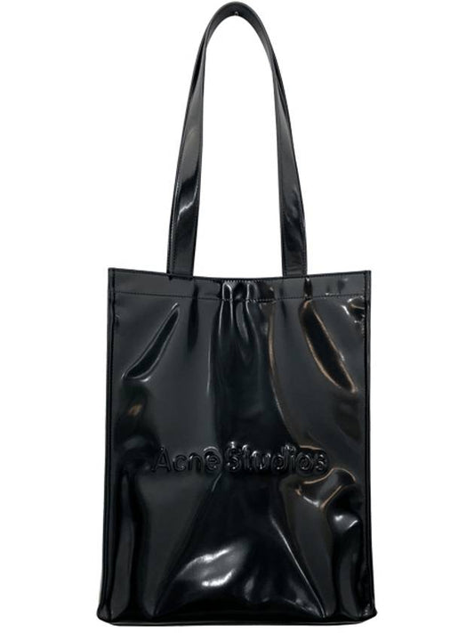 Studios Embossed Logo Shoulder Tote Bag Black - ACNE STUDIOS - BALAAN 2