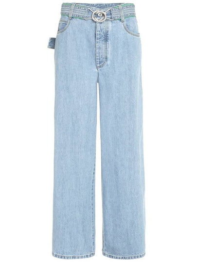 Bleached Denim Wide Jeans - BOTTEGA VENETA - BALAAN 2