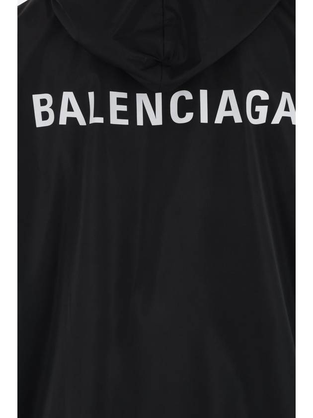 Logo Print Hooded Windbreaker Black - BALENCIAGA - BALAAN 4