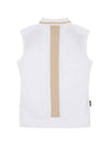 Wide Collar Functional Sleeveless T-Shirt OF9804LAWHITE - ONOFF - BALAAN 3