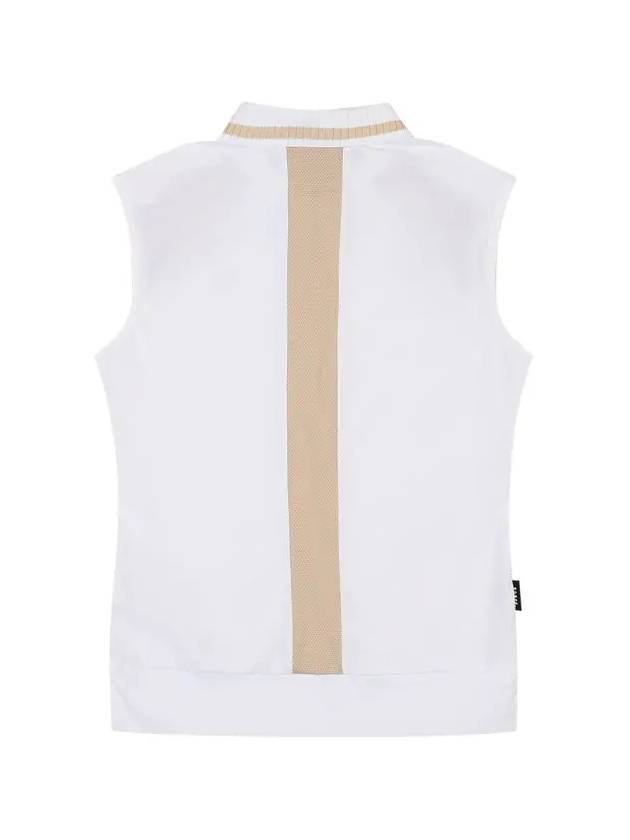 Wide Collar Functional Sleeveless T-Shirt OF9804LAWHITE - ONOFF - BALAAN 3