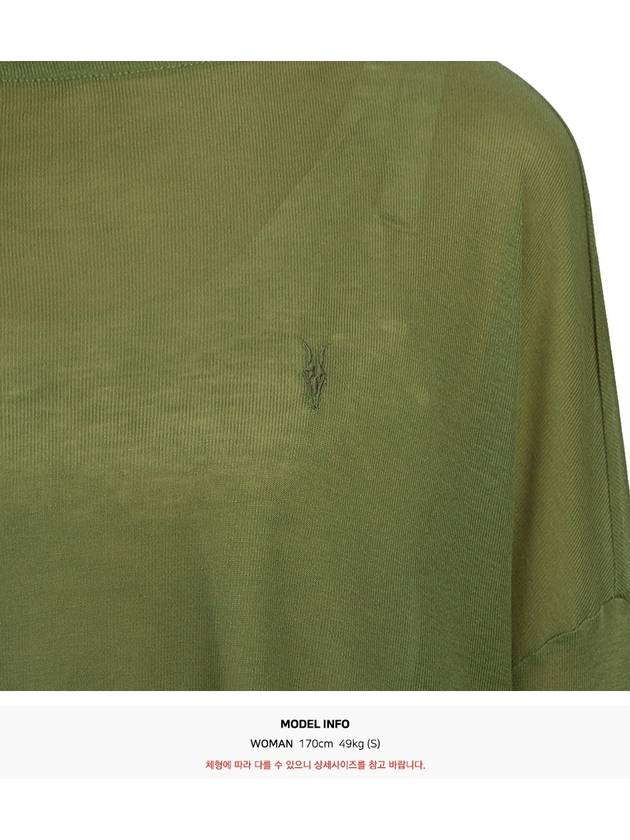 Rita Francesco Women's Long Sleeve TShirt WM113Y GREEN OASIS - ALLSAINTS - BALAAN 8