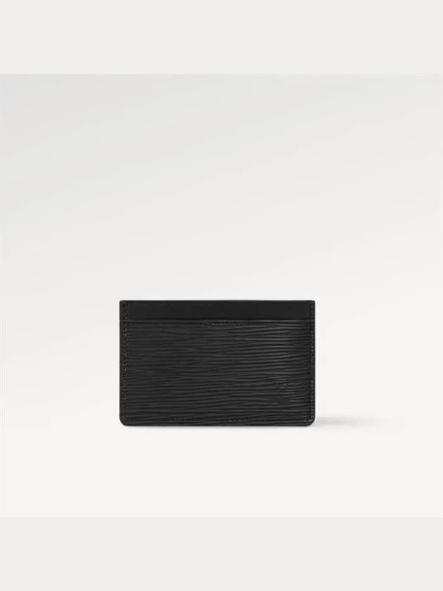 Epi Logo Leather 1-stage Card Wallet Black - LOUIS VUITTON - BALAAN 2