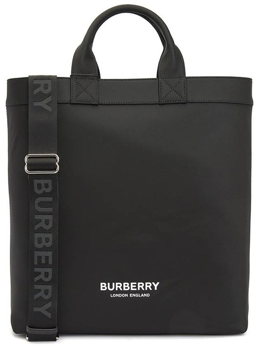 Logo Print Nylon Artie Tote Bag Black - BURBERRY - BALAAN 2