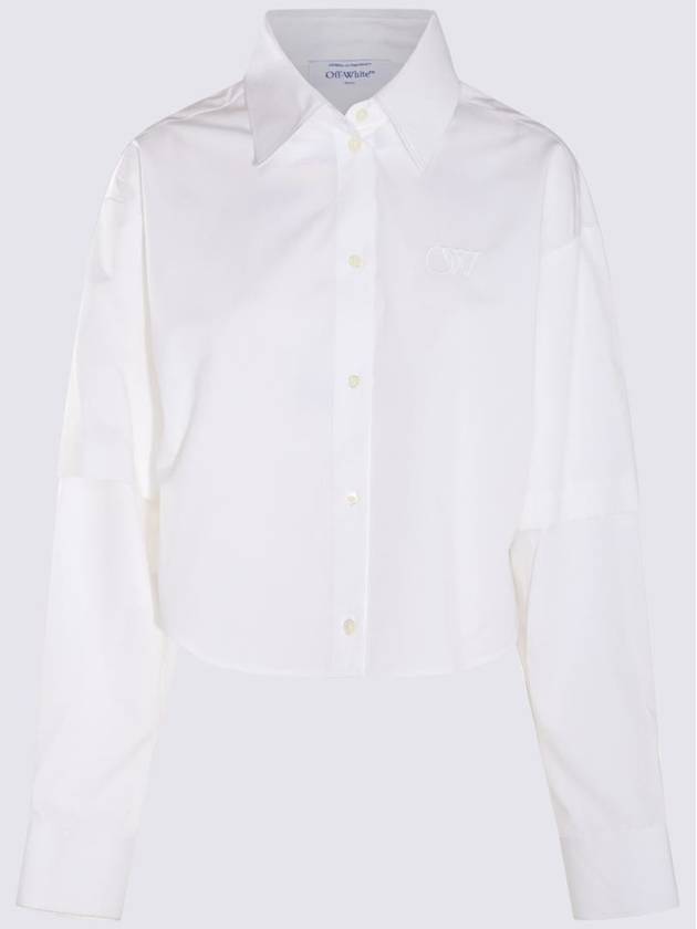 blouse shirt OWGE022S24FAB003 0101 WHITE WHIT - OFF WHITE - BALAAN 2