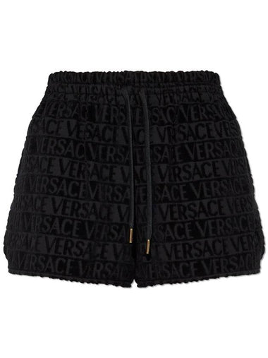 Versace Home Shorts With Logo, Women's, Black - VERSACE - BALAAN 1