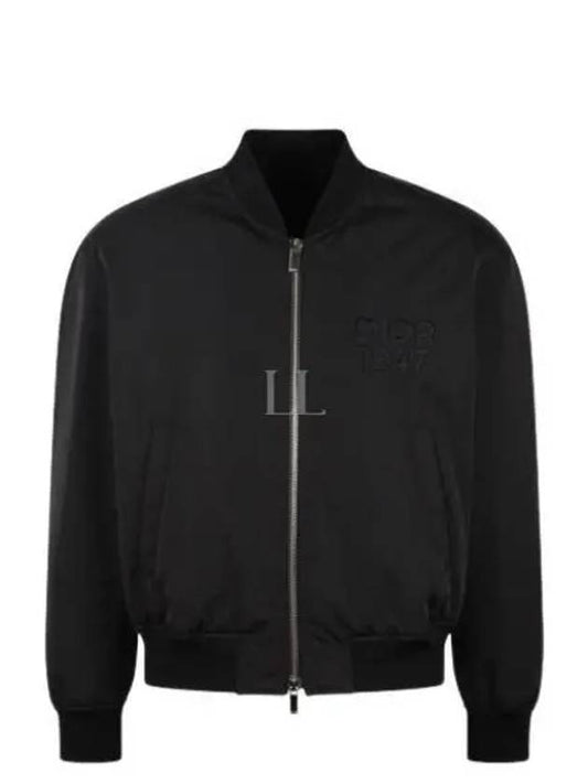 Logo Embroided Bomber Jacket Black - DIOR - BALAAN 2